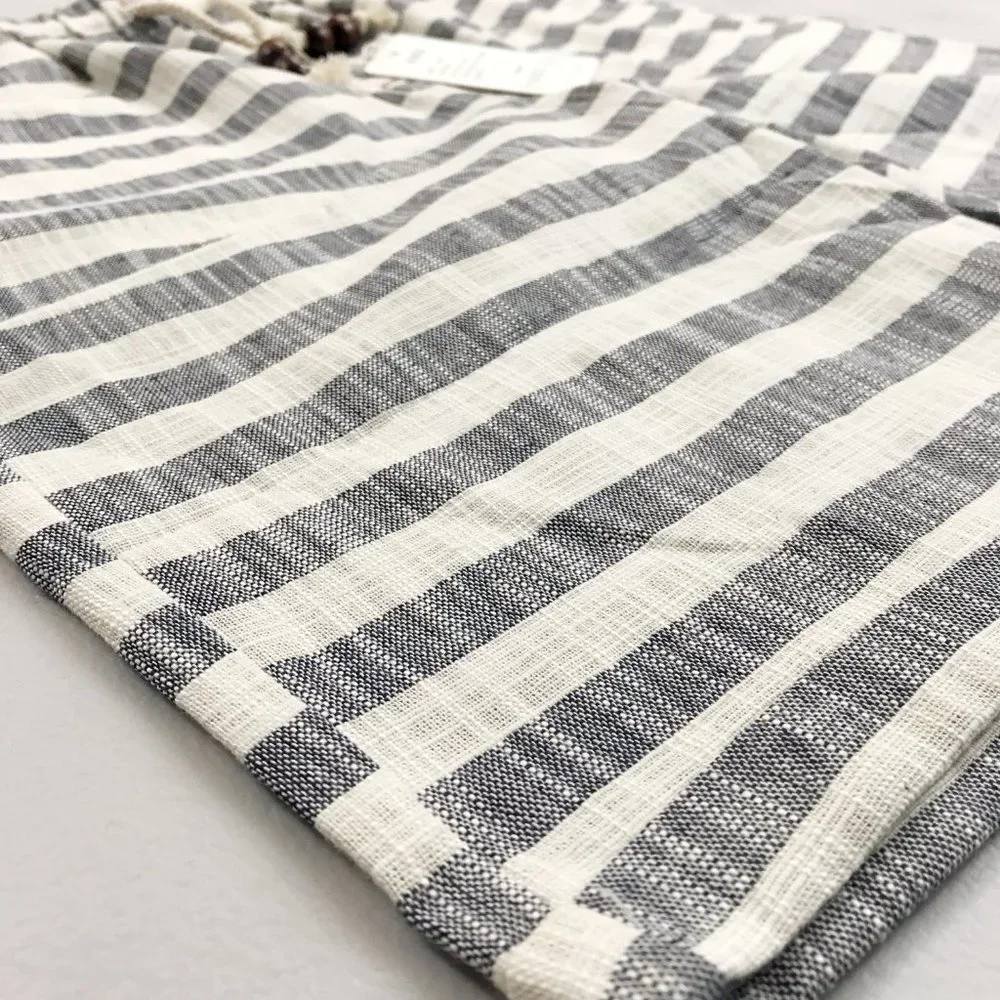 FASHION Brand Striped Bermuda Shorts M/L NWT Textured Cotton Pockets - Picture 3 of 8